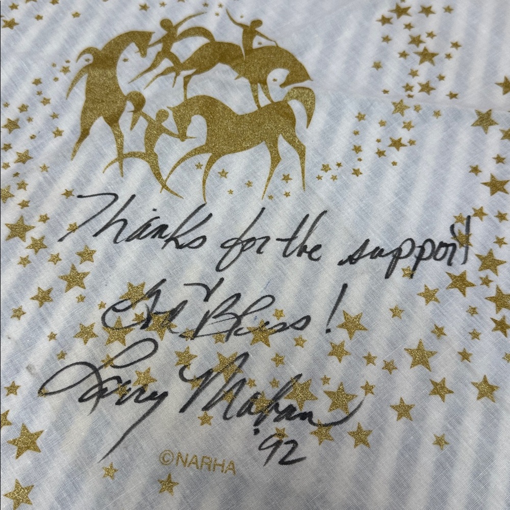Larry Mahan Autographed Bandana NARHA Ride with the Stars 1992